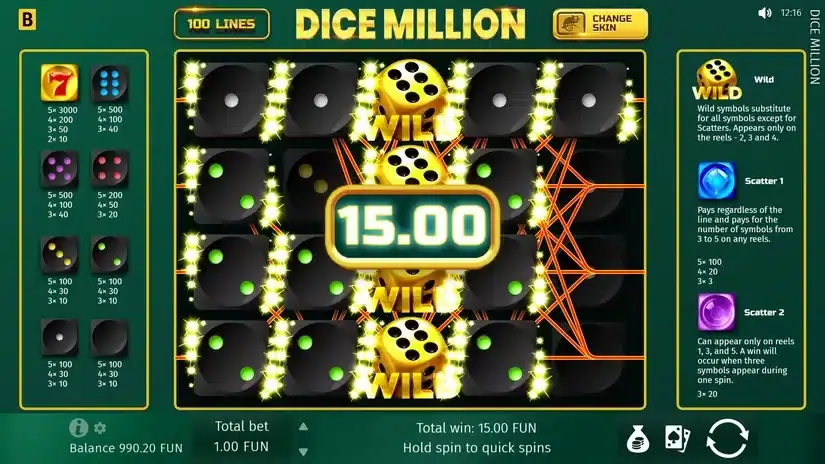 Dice Million slot screenshot 4