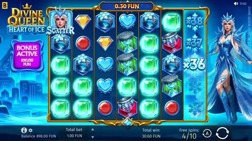 Divine Queen: Heart of Ice slot screenshot 4