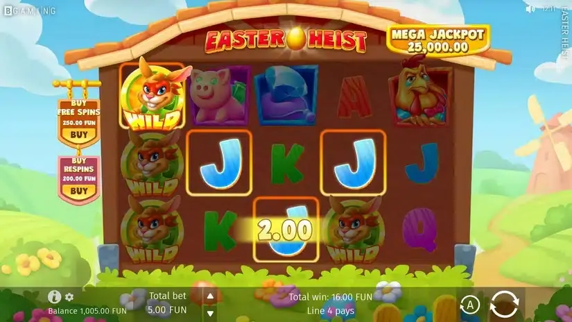 Easter Heist slot screenshot 3