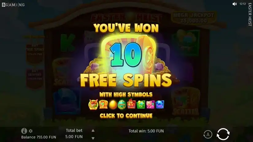 Easter Heist slot screenshot 5