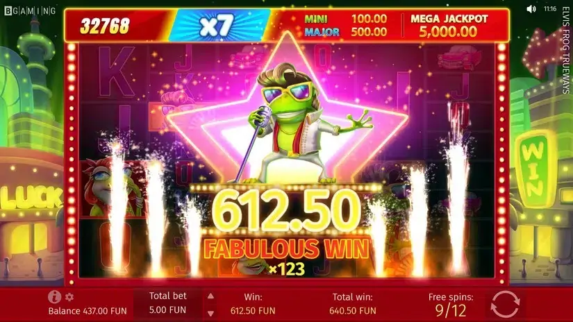Elvis Frog TRUEWAYS slot screenshot 