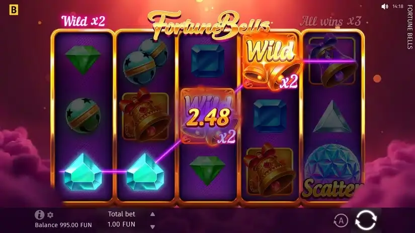 Fortune Bells slot screenshot 2
