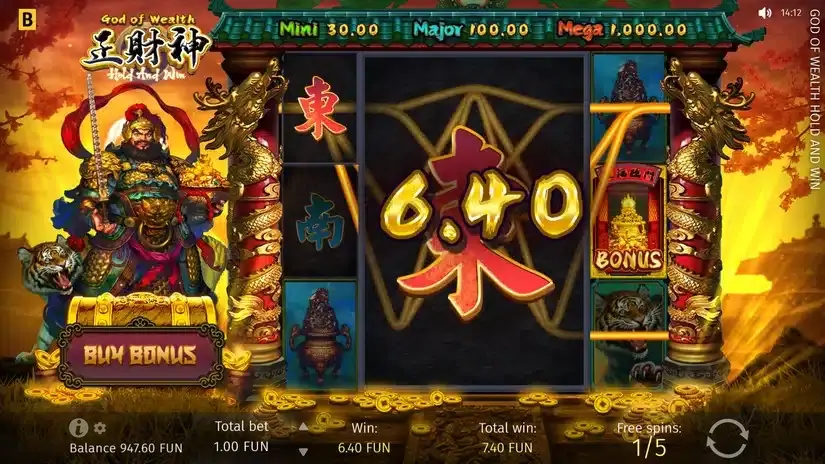 God of Wealth Hold and Win slot screenshot 4