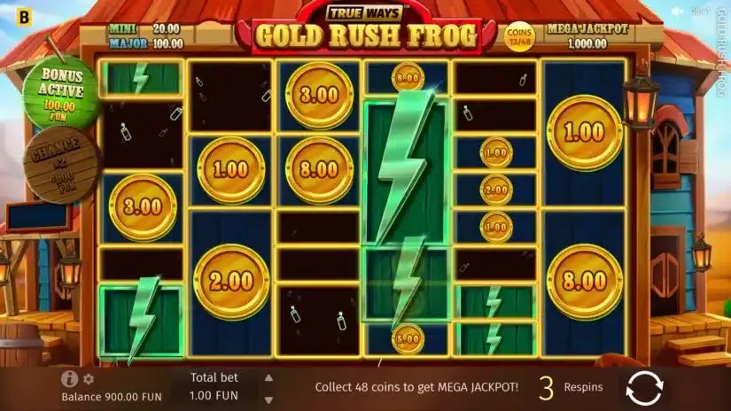 Gold Rush Frog slot screenshot 2