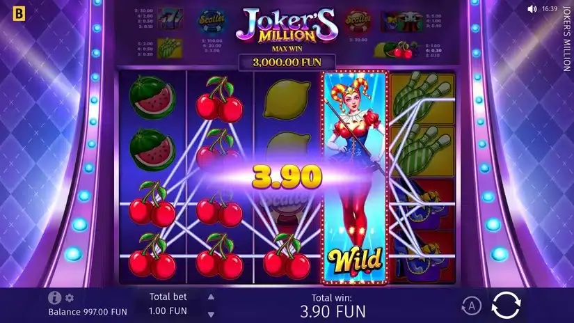 Joker’s Million slot screenshot 2