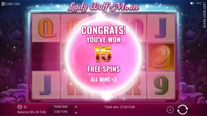 Lady Wolf Moon slot screenshot 5