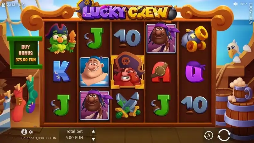 Lucky Crew slot screenshot 