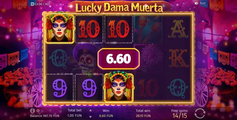 Lucky Dama Muerta slot screenshot 7