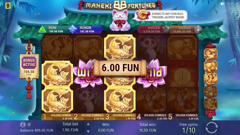 Maneki 88 Fortunes slot screenshot 5