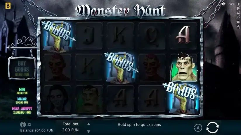 Monster Hunt slot screenshot 2
