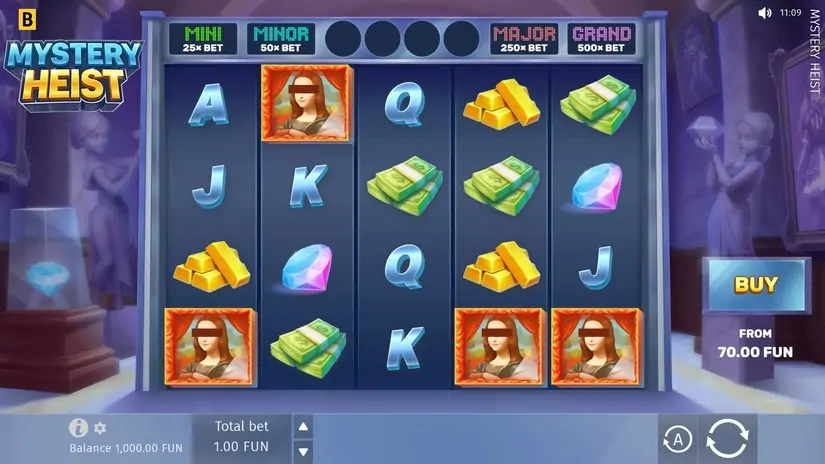 Mystery Heist slot screenshot 1