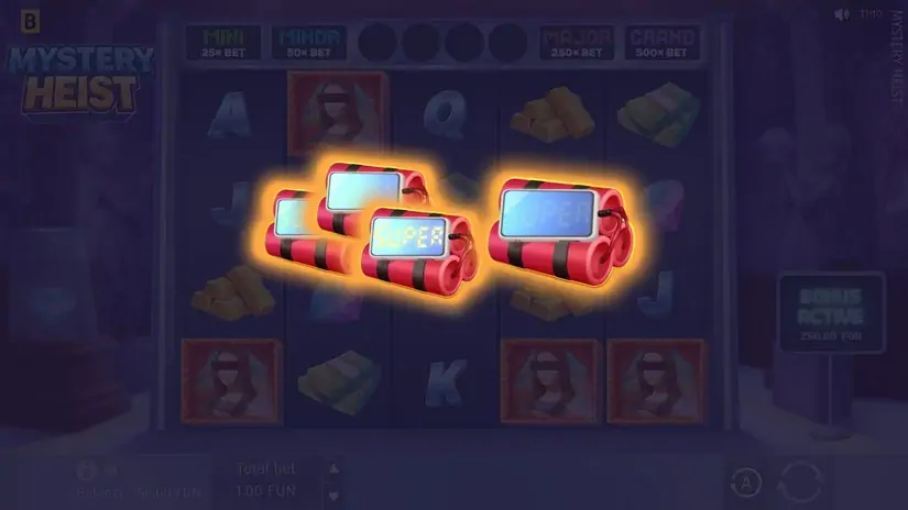 Mystery Heist slot screenshot 2