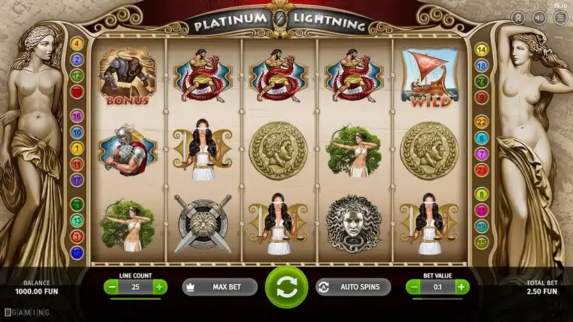 Platinum Lightning slot screenshot 