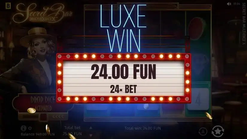 Secret Bar Multi Dice X slot screenshot 3