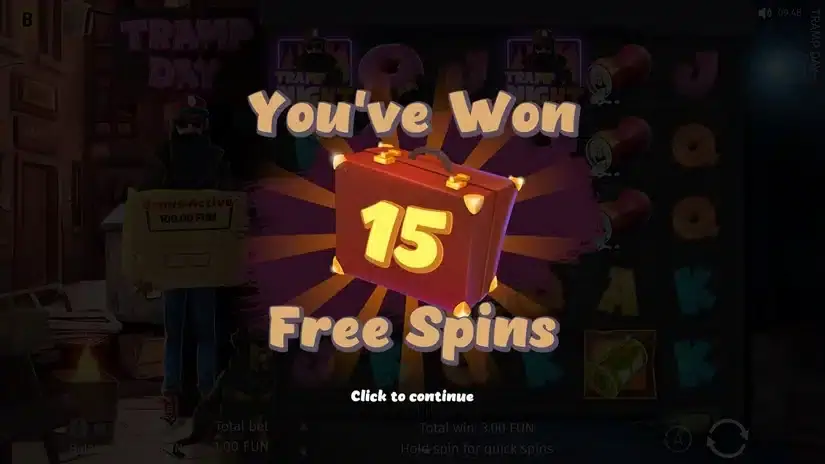 Tramp Day slot screenshot 2