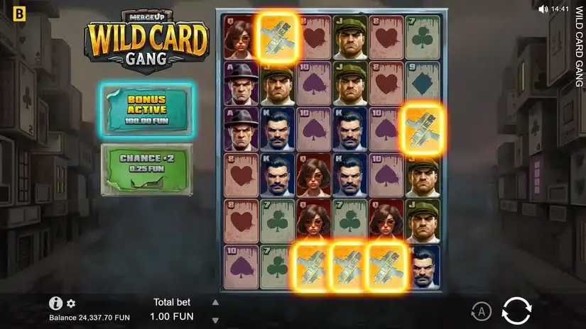 Wild Card Gang slot screenshot 2