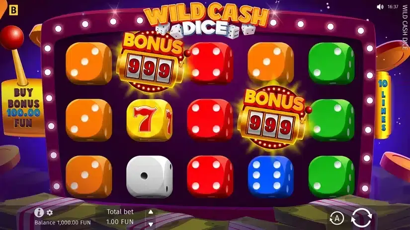 Wild Cash Dice slot screenshot 