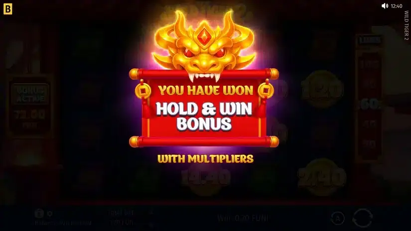 Wild Tiger 2 slot screenshot 3