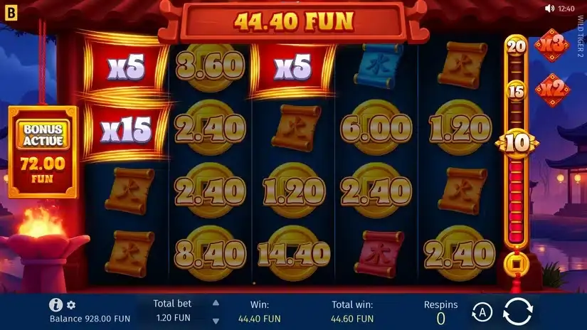 Wild Tiger 2 slot screenshot 