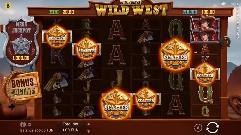 Wild West TRUEWAYS slot screenshot 2