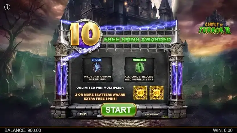 Castle of Terror 2 slot screenshot 2