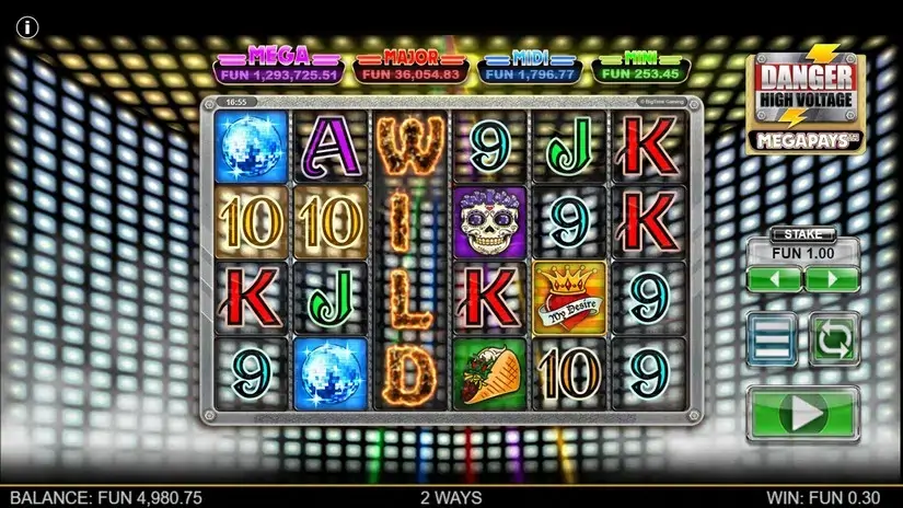 Danger High Voltage Megapays slot screenshot 2