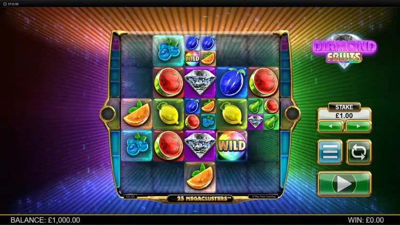 Diamond Fruits Megaclusters slot screenshot 