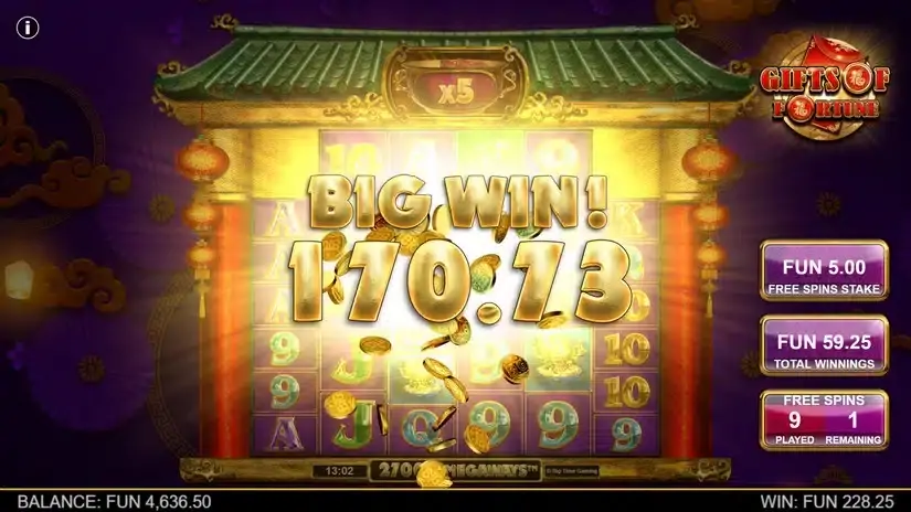 Gifts of Fortune Megaways slot screenshot 
