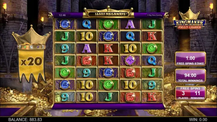 Kingmaker Fully Loaded Megaways slot screenshot 4