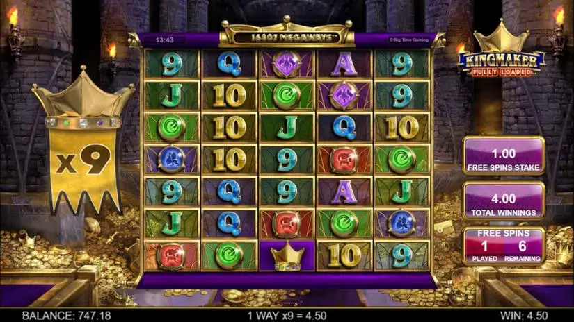 Kingmaker Fully Loaded Megaways slot screenshot 7