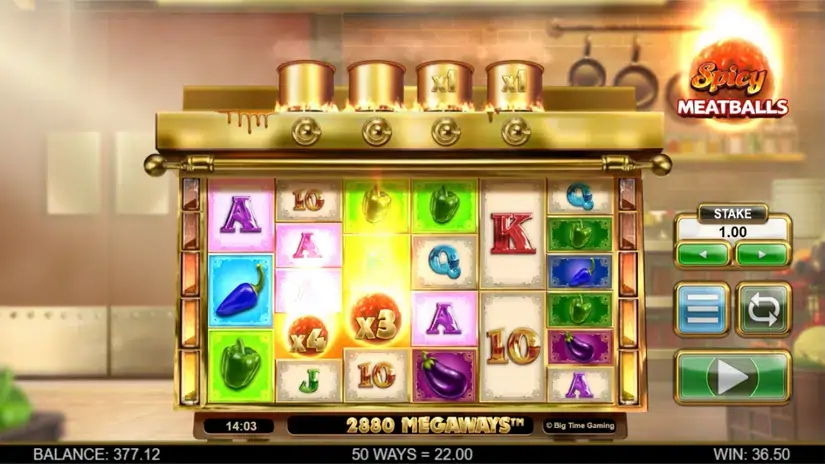 Spicy Meatballs Megaways slot screenshot 5