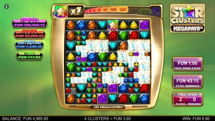 Star Clusters Megapays slot screenshot 