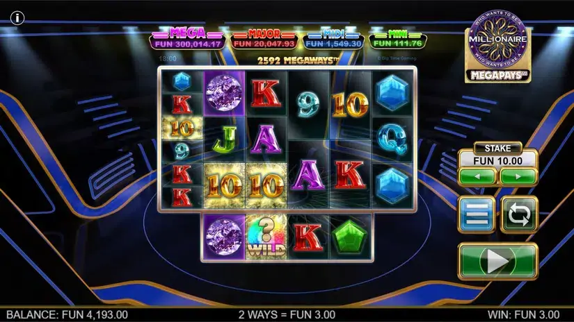 Who Wants To Be A Millionaire Megapays slot screenshot 4