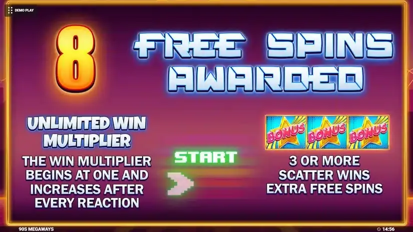 90’s Mania Megaways slot screenshot 4