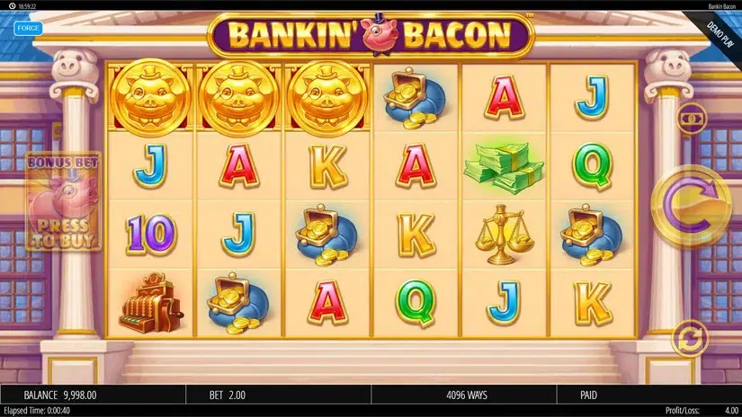 Bankin Bacon slot screenshot 2