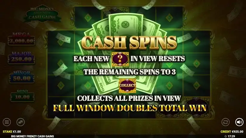 Big Money Frenzy Cash Gains slot screenshot 3