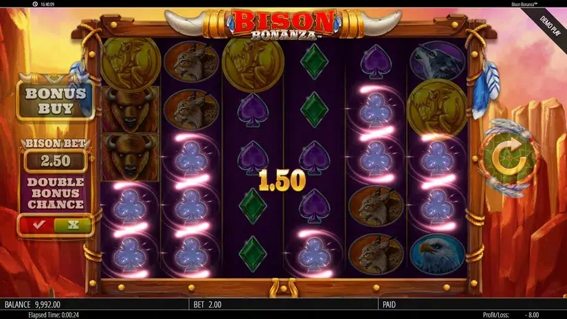 Bison Bonanza slot screenshot 2