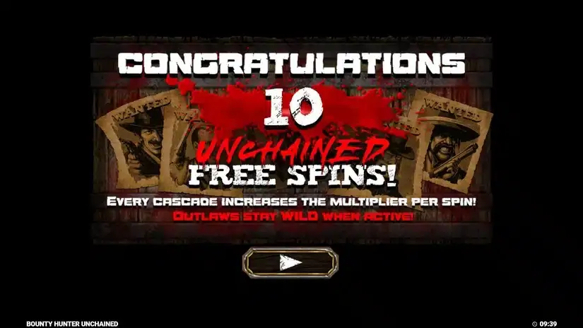 Bounty Hunter Unchained slot screenshot 3