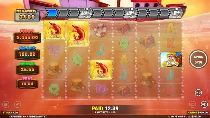 Crabbin’ For Cash Megaways slot screenshot 6