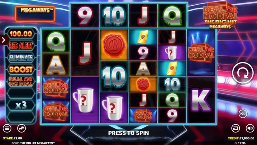 Deal Or No Deal The Big Hit Megaways slot screenshot 