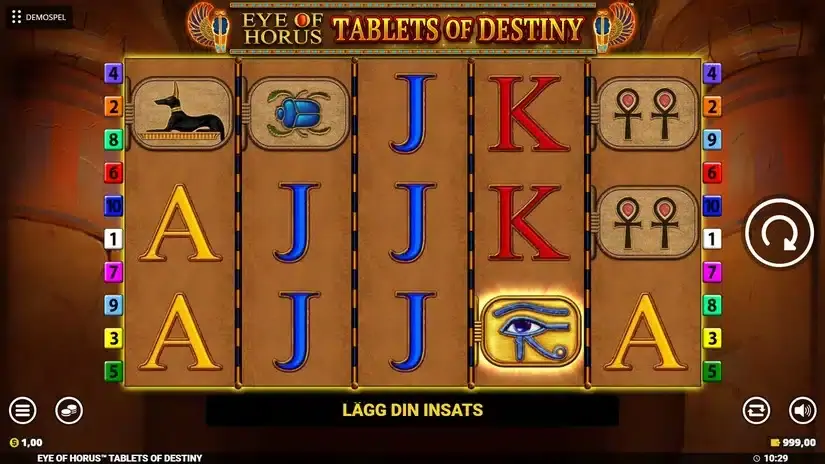 Eye of Horus Tablets of Destiny slot screenshot 
