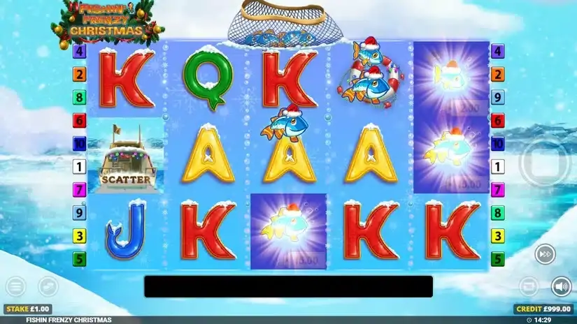 Fishin’ Frenzy Christmas slot screenshot