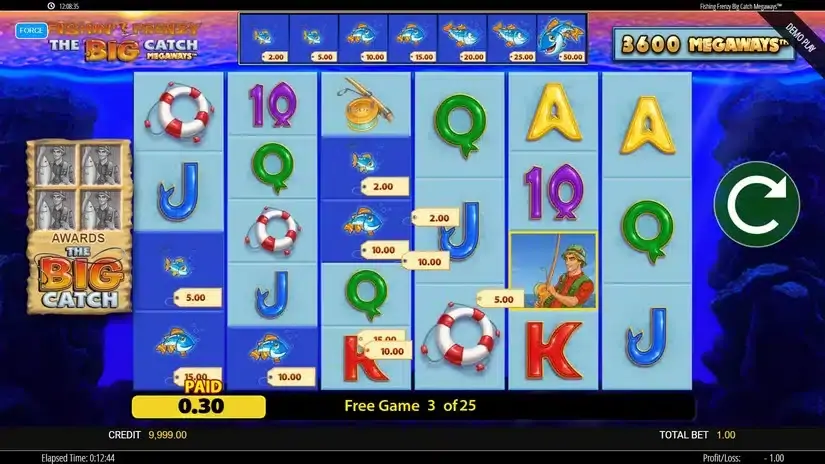 Fishin’ Frenzy The Big Catch Megaways slot screenshot 3