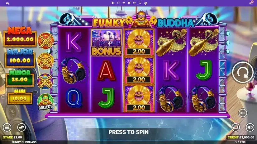 Funky Buddha slot screenshot 
