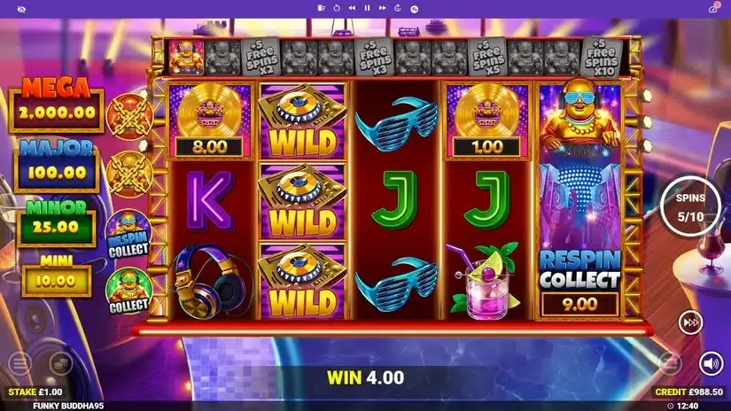 Funky Buddha slot screenshot 