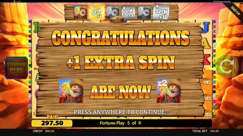 Gold Strike Bonanza Fortune Play slot screenshot 4