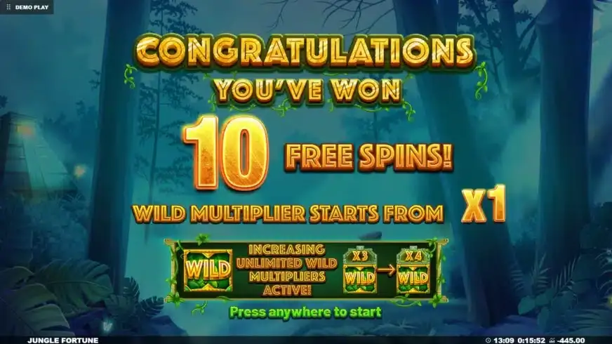 Jungle Fortune slot screenshot 2