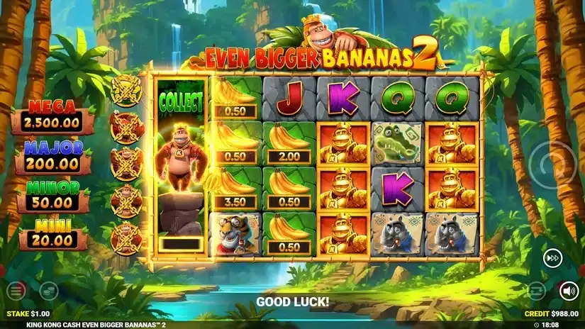 King Kong Cash Even Bigger Bananas 2 slot screenshot 2