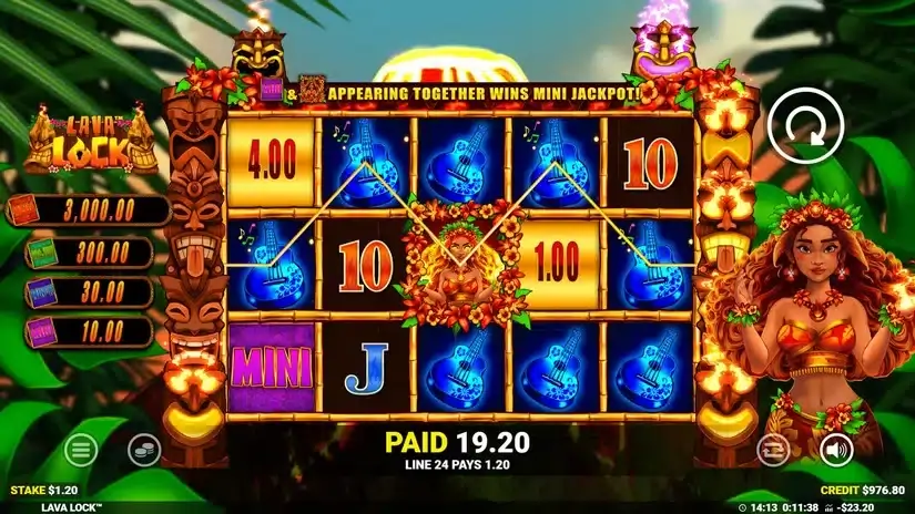 Lava Lock slot screenshot 