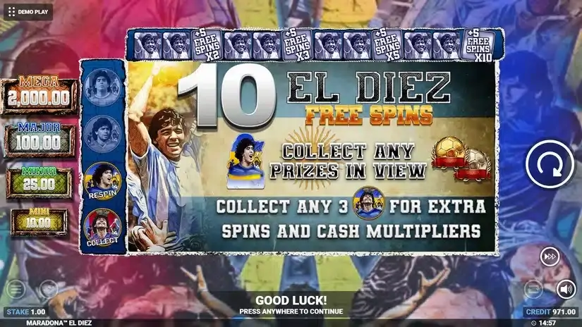 Maradona El Diez! slot screenshot 6